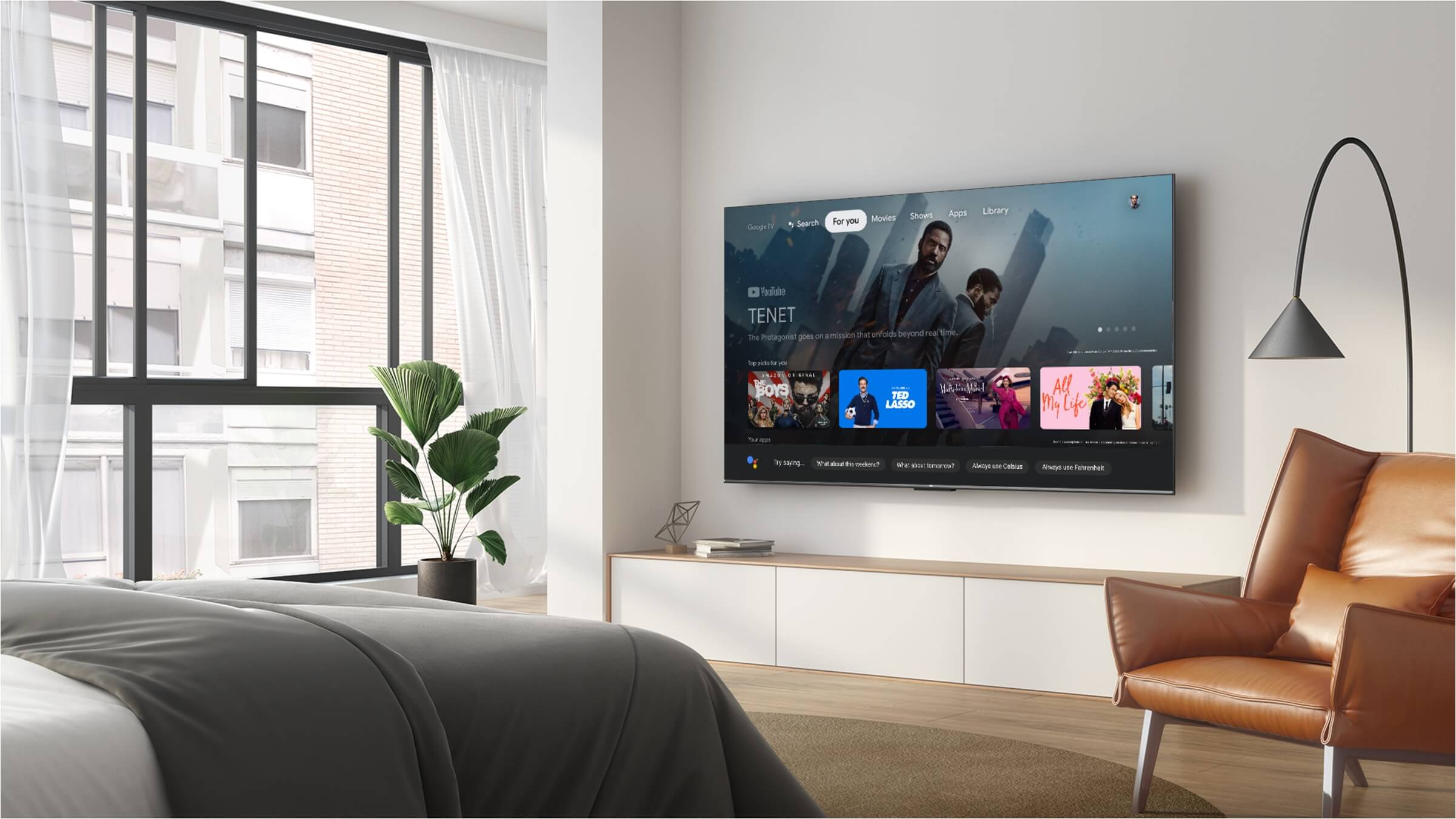 Modern TV in a stylish living room